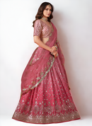 Ready-to-Wear Pink Georgette & Sequin Lehenga Choli