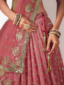 Ready-to-Wear Pink Georgette & Sequin Lehenga Choli