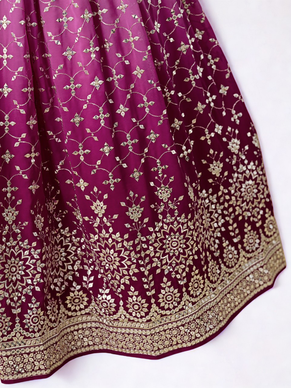 Ready-to-Wear Purple Georgette Heavy Sequin Lehenga Choli