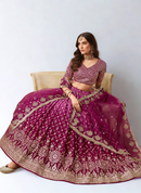 Ready-to-Wear Purple Georgette Heavy Sequin Lehenga Choli