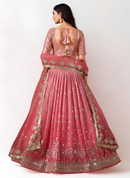 Ready-to-Wear Pink Georgette & Sequin Lehenga Choli