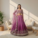 Ready-to-Wear Purple Georgette Heavy Sequin Lehenga Choli